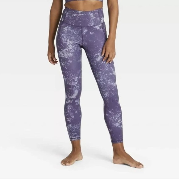 All In Motion Women's Leggings Contour Power Waist 7/8 | XS Purple High Rise - Picture 1 of 7